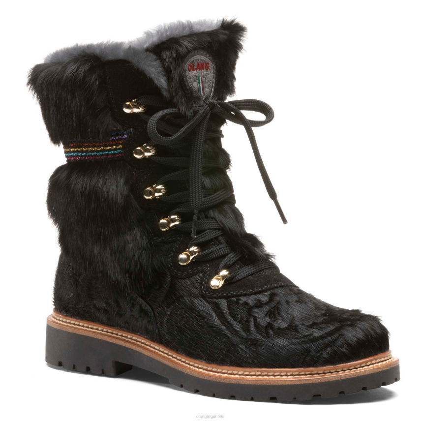 Olang flor mujer negro calzado 4X6V54